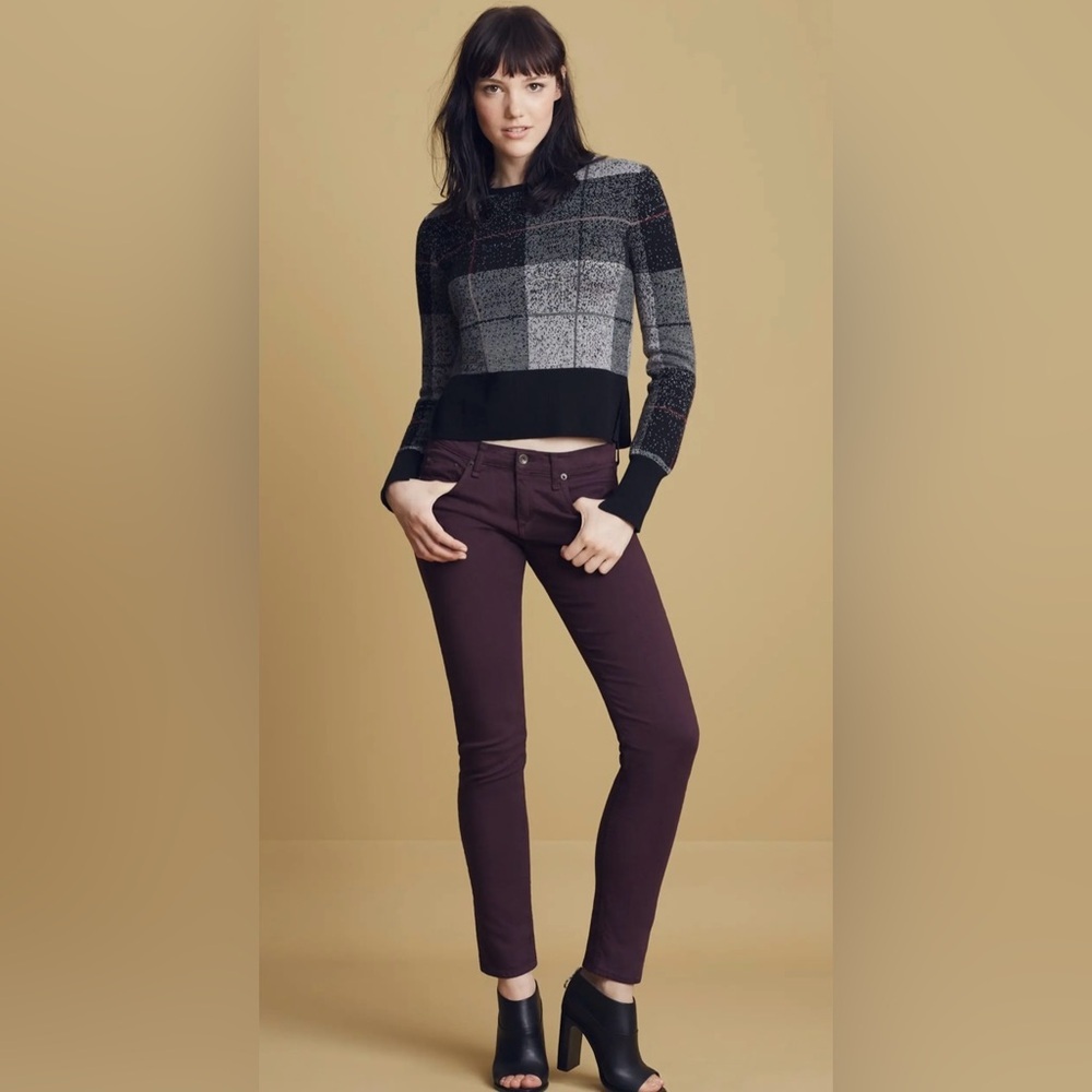 'Rag & Bone Jean/ Tegan' Plaid Crewneck Pullover Sweater Merino Wool medium